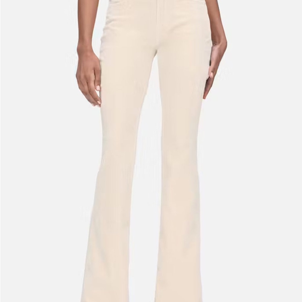 FRAME Le High Flare Pant in Cream Velvet